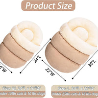 HKM-762195 Ultra Soft Plush Cat Cave Bed with Anti-Slip Bottom - Self-Warming Indoor Pet House Perfect for Cats and Small Dogs