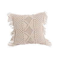 HKM-762323 Hand-woven Cotton Braid Rope Tassel Cushion Pillow in Multiple Colors