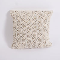 HKM-762323 Hand-woven Cotton Braid Rope Tassel Cushion Pillow in Multiple Colors