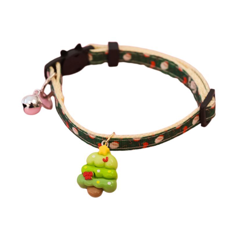 HKM-762387 Christmas Holiday Pet Bow Tie Collar with Adjustable Safety Buckle and Bells