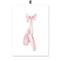 HKM-762451 Ballet Alphanumeric Children's Room Canvas Art - 13x18cm, 15x20cm, 21x30cm Options