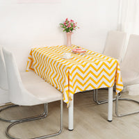 HKM-762579 Nordic Yellow Ripple Cotton-Linen Rectangle Tablecloth - Multiple Sizes Available