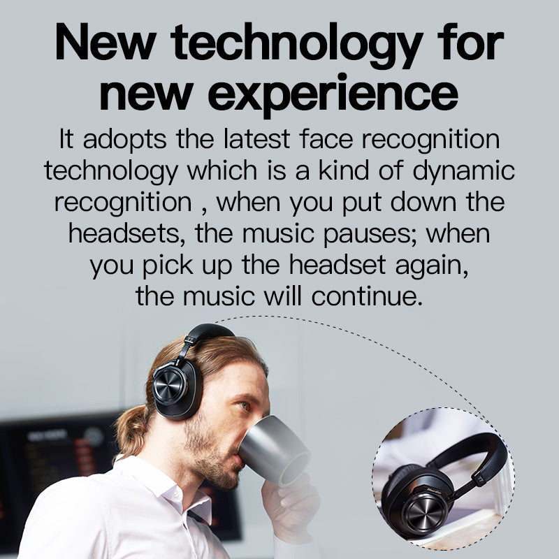 HKM-762579 T7 Wireless Bluetooth Headset with Battery Display and Voice Control, Stereo Sound, Multi-Point Connection