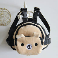 HKM-762707 Adjustable Cartoon Pet Backpack Harness for Outdoor Travel with Snack Bag