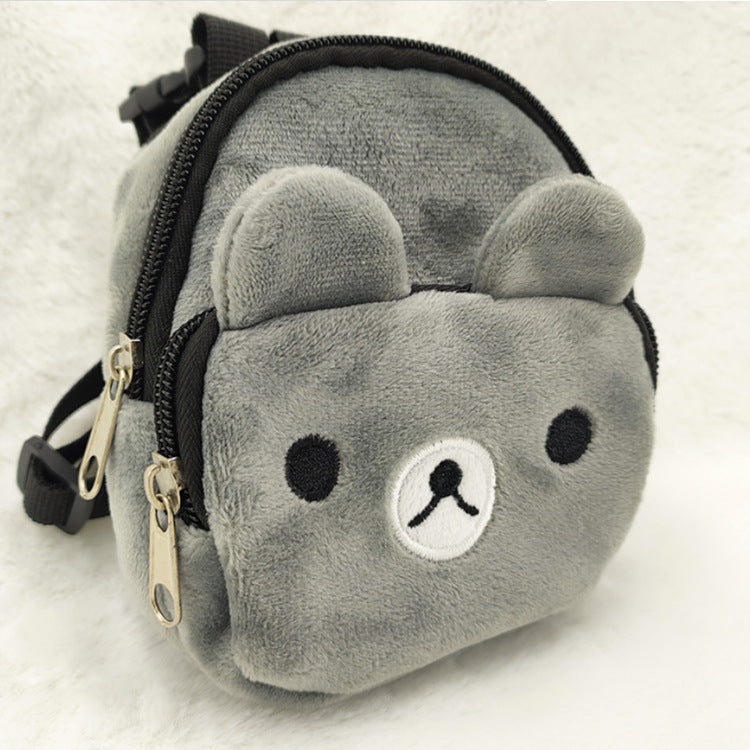HKM-762707 Adjustable Cartoon Pet Backpack Harness for Outdoor Travel with Snack Bag