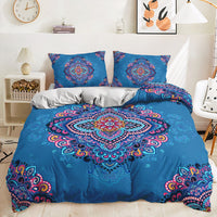 HKM-762835 Printed Quilt Cover Set with Bed Sheet and Pillowcase - Multiple Sizes Available