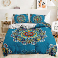 HKM-762835 Printed Quilt Cover Set with Bed Sheet and Pillowcase - Multiple Sizes Available