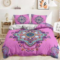 HKM-762835 Printed Quilt Cover Set with Bed Sheet and Pillowcase - Multiple Sizes Available