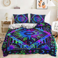 HKM-762835 Printed Quilt Cover Set with Bed Sheet and Pillowcase - Multiple Sizes Available