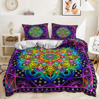 HKM-762835 Printed Quilt Cover Set with Bed Sheet and Pillowcase - Multiple Sizes Available