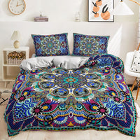 HKM-762835 Printed Quilt Cover Set with Bed Sheet and Pillowcase - Multiple Sizes Available