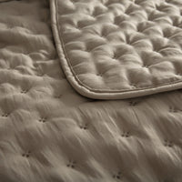 HKM-762835 Universal Solid Color Quilted Bedspread - Soft Chemical Fiber, Available in Two Sizes