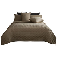 HKM-762835 Universal Solid Color Quilted Bedspread - Soft Chemical Fiber, Available in Two Sizes