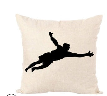 HKM-762963 Nordic Style Linen Basketball Throw Pillow Cover for Home Decor - 45x45cm