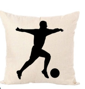 HKM-762963 Nordic Style Linen Basketball Throw Pillow Cover for Home Decor - 45x45cm