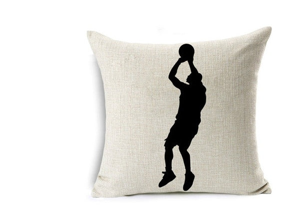 HKM-762963 Nordic Style Linen Basketball Throw Pillow Cover for Home Decor - 45x45cm