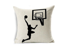 HKM-762963 Nordic Style Linen Basketball Throw Pillow Cover for Home Decor - 45x45cm