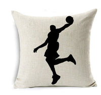 HKM-762963 Nordic Style Linen Basketball Throw Pillow Cover for Home Decor - 45x45cm