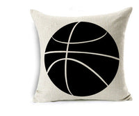 HKM-762963 Nordic Style Linen Basketball Throw Pillow Cover for Home Decor - 45x45cm