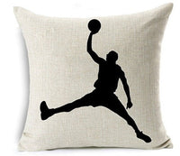 HKM-762963 Nordic Style Linen Basketball Throw Pillow Cover for Home Decor - 45x45cm