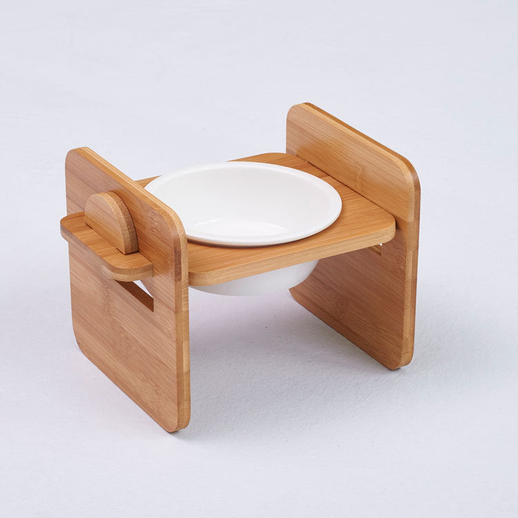 HKM-763027 Bamboo Double Bowl Frame with Single and Double Compartments