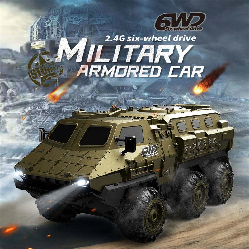HKM-763091 1/16 RC High-Speed Climbing Armored Car Toy for Kids - 6WD Military Vehicle