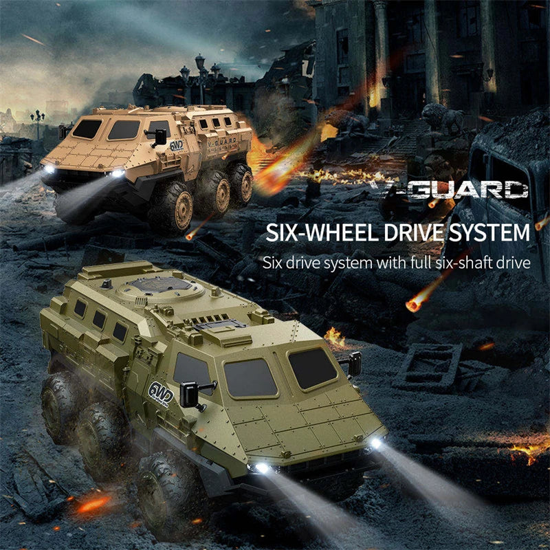HKM-763091 1/16 RC High-Speed Climbing Armored Car Toy for Kids - 6WD Military Vehicle