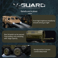 HKM-763091 1/16 RC High-Speed Climbing Armored Car Toy for Kids - 6WD Military Vehicle
