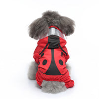 HKM-763155 Reflective Four-Legged Dog Raincoat for All Seasons - Available in Multiple Fun Patterns and Sizes