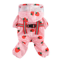 HKM-763155 Reflective Four-Legged Dog Raincoat for All Seasons - Available in Multiple Fun Patterns and Sizes