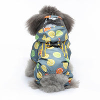 HKM-763155 Reflective Four-Legged Dog Raincoat for All Seasons - Available in Multiple Fun Patterns and Sizes
