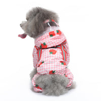 HKM-763155 Reflective Four-Legged Dog Raincoat for All Seasons - Available in Multiple Fun Patterns and Sizes