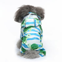 HKM-763155 Reflective Four-Legged Dog Raincoat for All Seasons - Available in Multiple Fun Patterns and Sizes