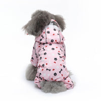 HKM-763155 Reflective Four-Legged Dog Raincoat for All Seasons - Available in Multiple Fun Patterns and Sizes