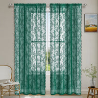 HKM-763219 Lace Half Shade Curtain for Window Treatment in Various Colors and Sizes