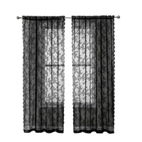 HKM-763219 Lace Half Shade Curtain for Window Treatment in Various Colors and Sizes