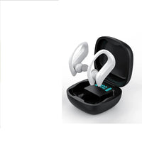 HKM-763411 Wireless Bluetooth 5.0 LED Digital Display Stereo Headset - Dual Ear Hanging Design