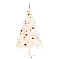 HKM-763475 Artificial Christmas Tree with LED Lights and Decorative Baubles, 150 cm Height