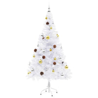 HKM-763475 Artificial Christmas Tree with LED Lights and Decorative Baubles, 150 cm Height