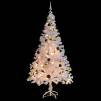 HKM-763475 Artificial Christmas Tree with LED Lights and Decorative Baubles, 150 cm Height