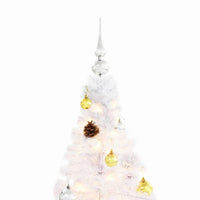 HKM-763475 Artificial Christmas Tree with LED Lights and Decorative Baubles, 150 cm Height