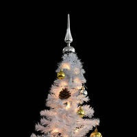 HKM-763475 Artificial Christmas Tree with LED Lights and Decorative Baubles, 150 cm Height