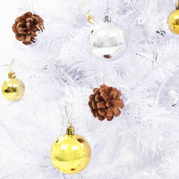 HKM-763475 Artificial Christmas Tree with LED Lights and Decorative Baubles, 150 cm Height