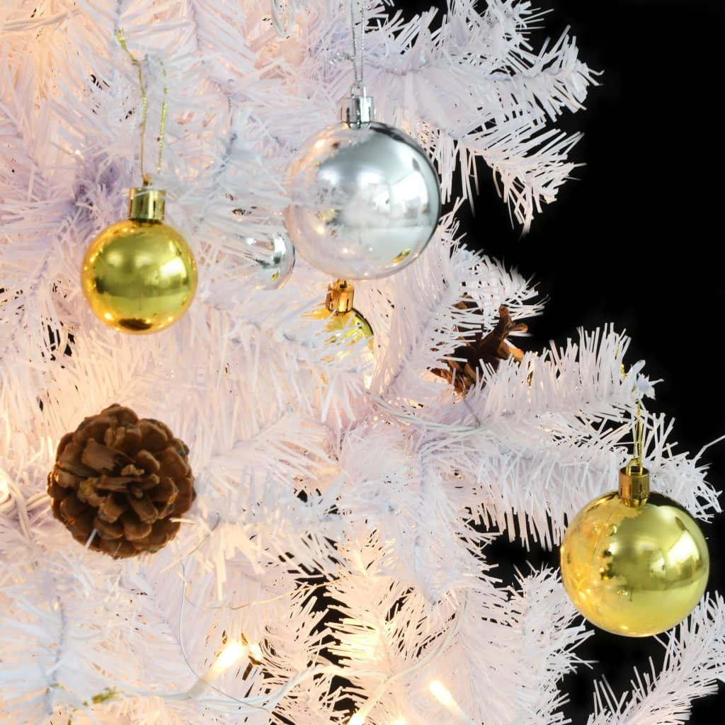 HKM-763475 Artificial Christmas Tree with LED Lights and Decorative Baubles, 150 cm Height