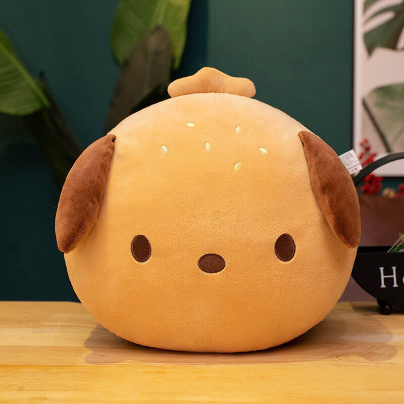 HKM-763475 Puppy Hamburger Plush Pillow Cushion for Kids' Room Decoration, 33cm or 40cm
