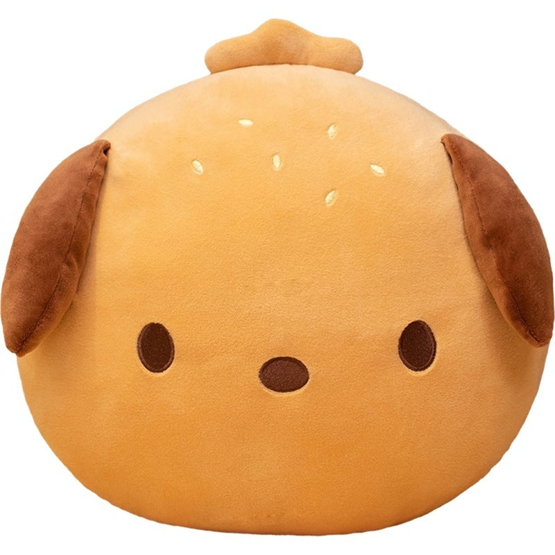 HKM-763475 Puppy Hamburger Plush Pillow Cushion for Kids' Room Decoration, 33cm or 40cm