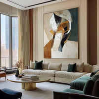 HKM-763603 Handmade Abstract Oil Painting - Wabi Sabi Textured Canvas Art for Home Decor, No Frame, Various Sizes Available