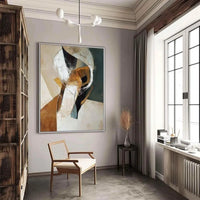 HKM-763603 Handmade Abstract Oil Painting - Wabi Sabi Textured Canvas Art for Home Decor, No Frame, Various Sizes Available