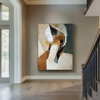 HKM-763603 Handmade Abstract Oil Painting - Wabi Sabi Textured Canvas Art for Home Decor, No Frame, Various Sizes Available