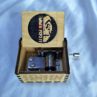 HKM-763667 Antique Carved Wooden Music Box for Kids - Hand Crank Bella Ciao Tune